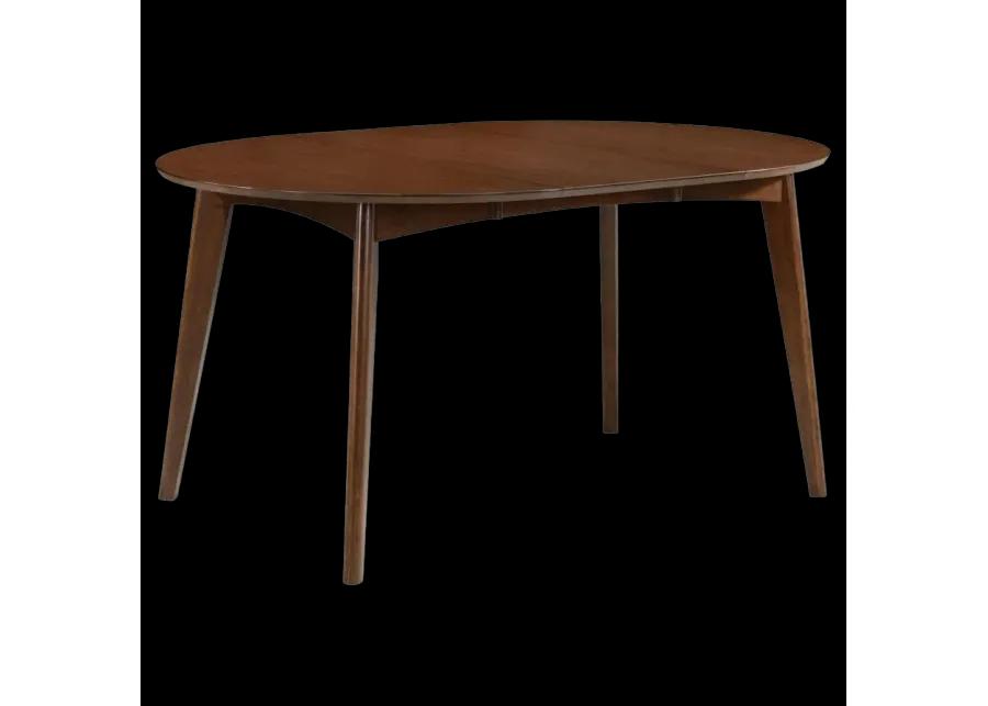 Jedda Oval Dining Table Dark Walnut