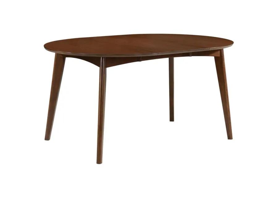 Jedda Oval Dining Table Dark Walnut