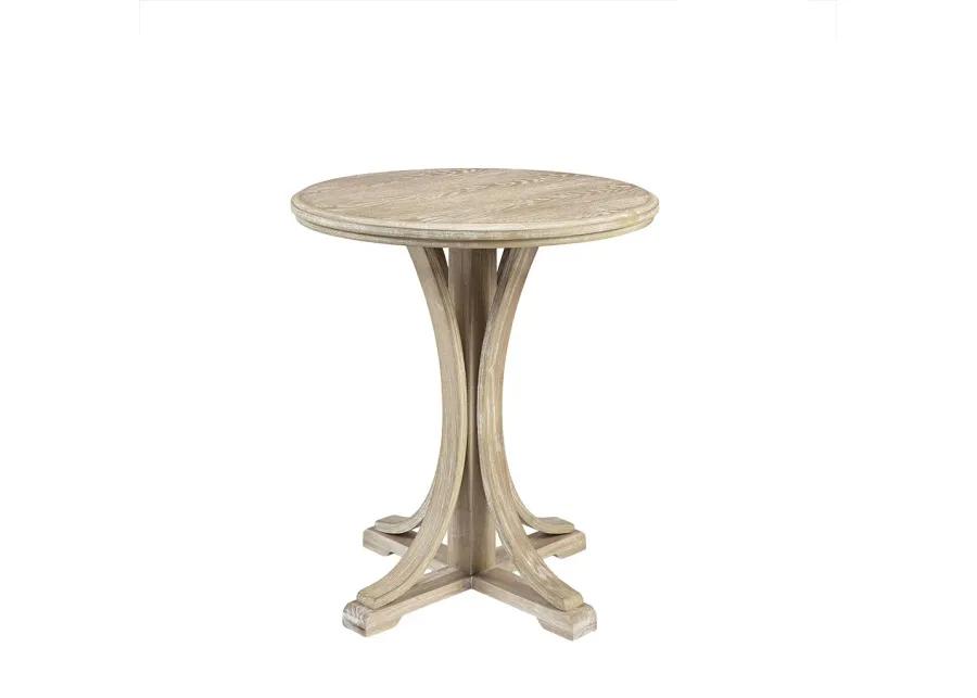 Martha Stewart Fatima Reclaimed Wheat Round Accent Table