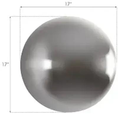 ball on the wall, medium, polished aluminum finish