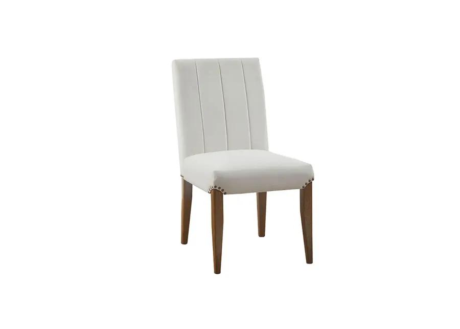 Madison Park Audrey Cream Channel Tufting Dining Chair (Set of 2)