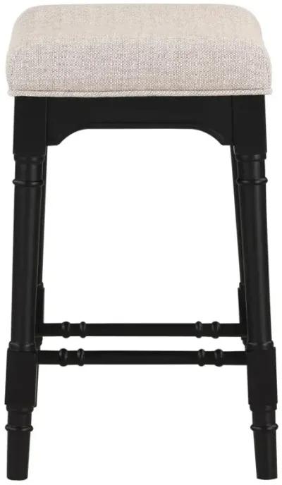 Martina 5-piece Rectangular Spindle Leg Counter Height Dining Set Oatmeal and Black