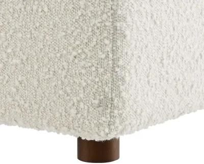 Commix Down Filled Overstuffed Boucle Fabric Ottoman