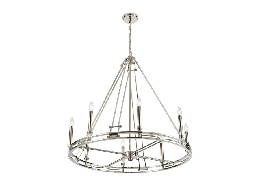 Bergamo 8-Light Chandelier in Polished Nickel