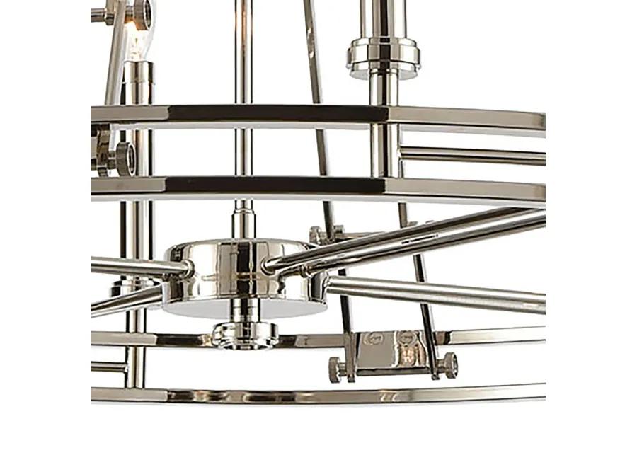 Bergamo 8-Light Chandelier in Polished Nickel