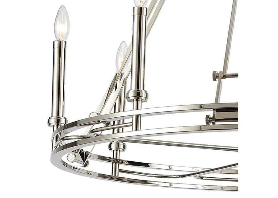 Bergamo 8-Light Chandelier in Polished Nickel