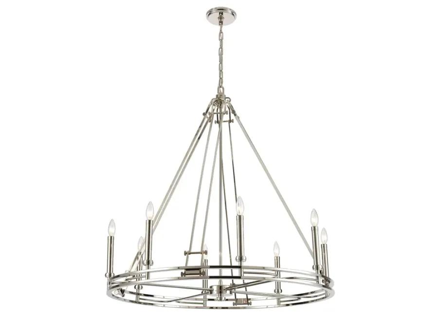 Bergamo 8-Light Chandelier in Polished Nickel