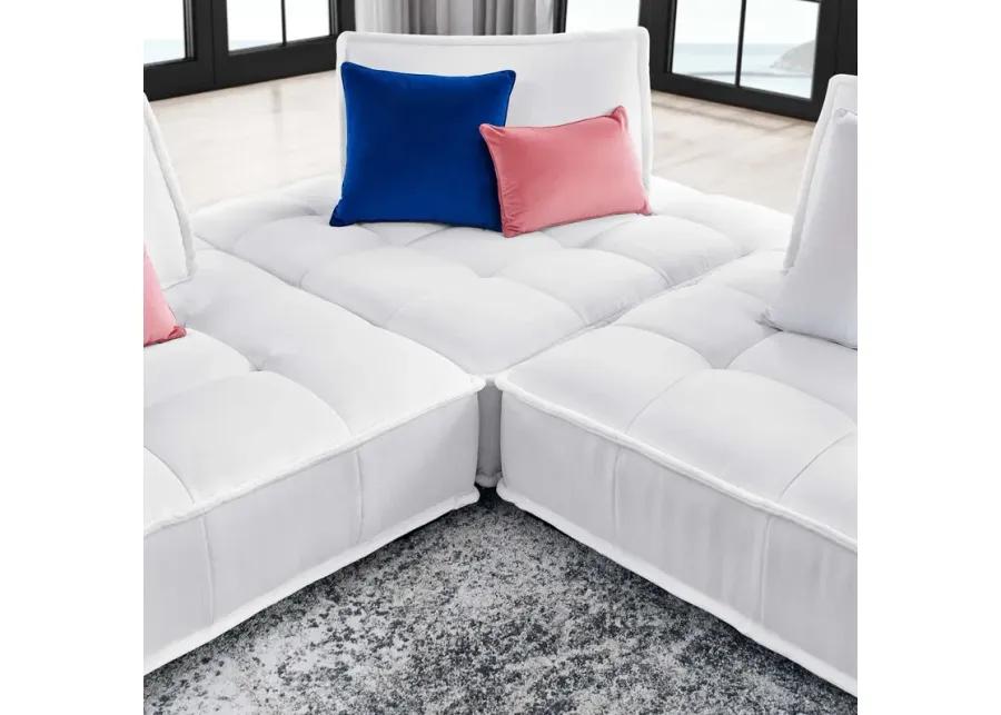 Saunter Tufted Fabric Fabric 3-Piece Sofa