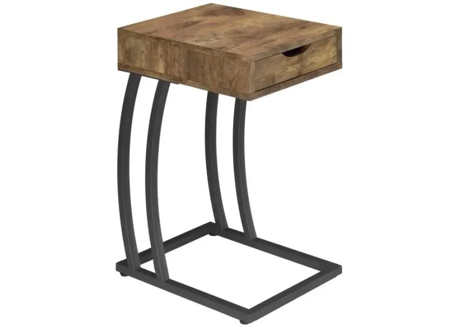 Troy Accent Table with Power Outlet Antique Nutmeg