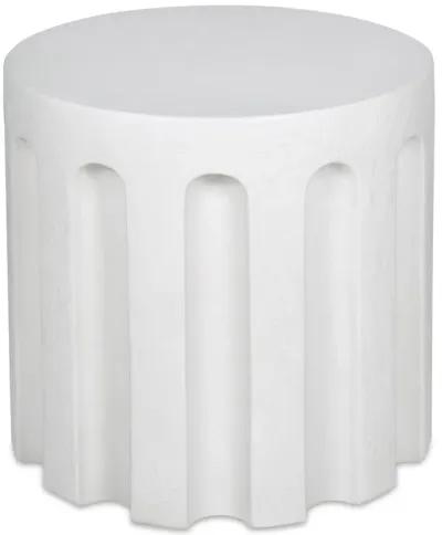 Eris Outdoor Accent Table White