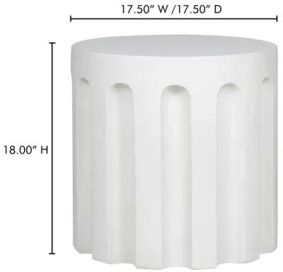 Eris Outdoor Accent Table White