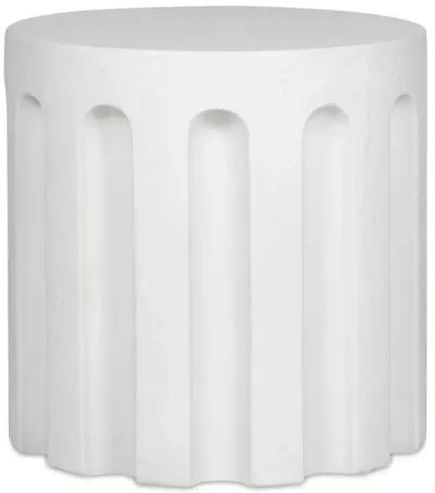 Eris Outdoor Accent Table White