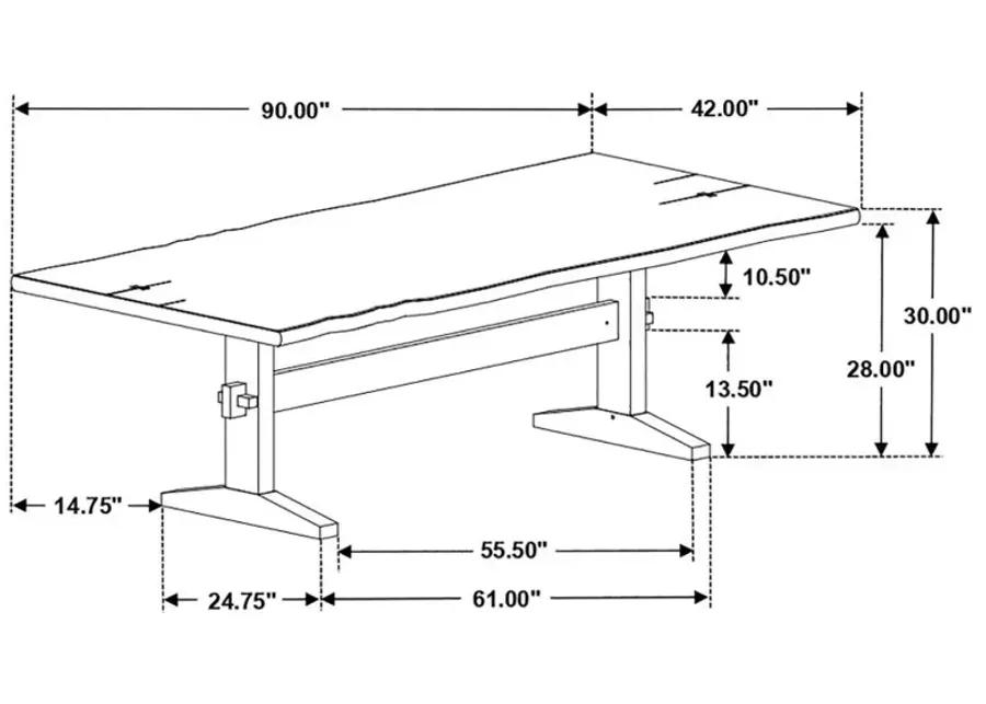 Abbeville Live Edge Trestle Dining Table