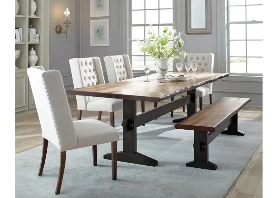 Abbeville Live Edge Trestle Dining Table