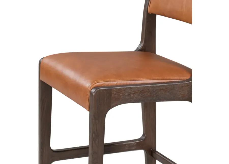 Wayne 42" Top Grain Leather Autumn Brown Brown Stool