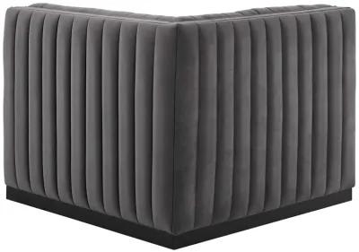 Conjure Channel Tufted Performance Velvet Left Corner Chair