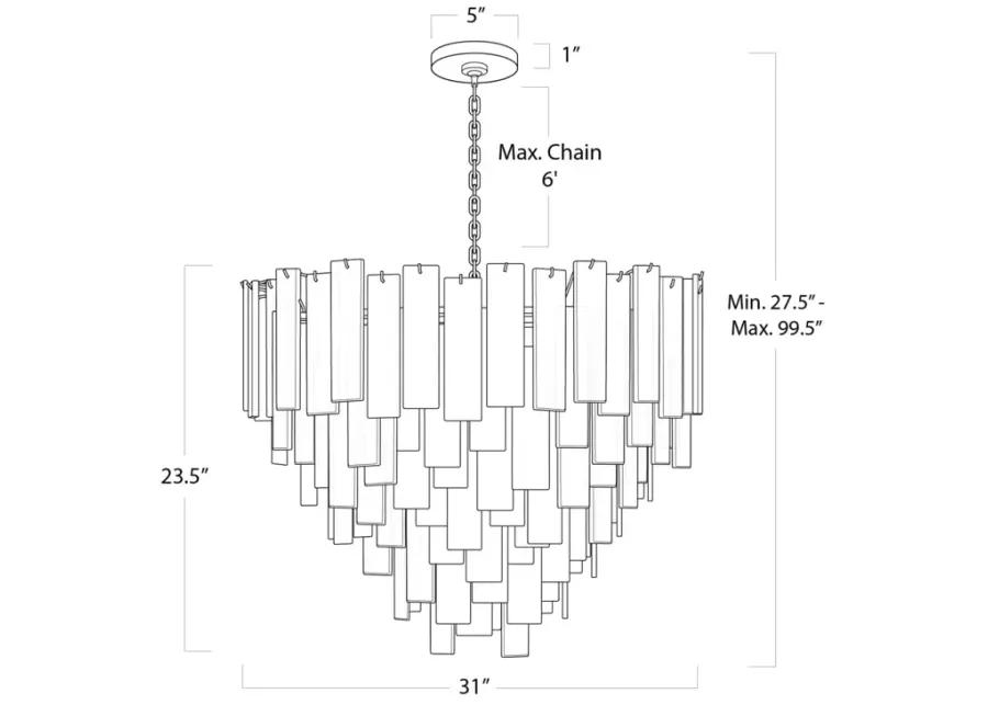 Glacier Chandelier Large (Polished Nickel)