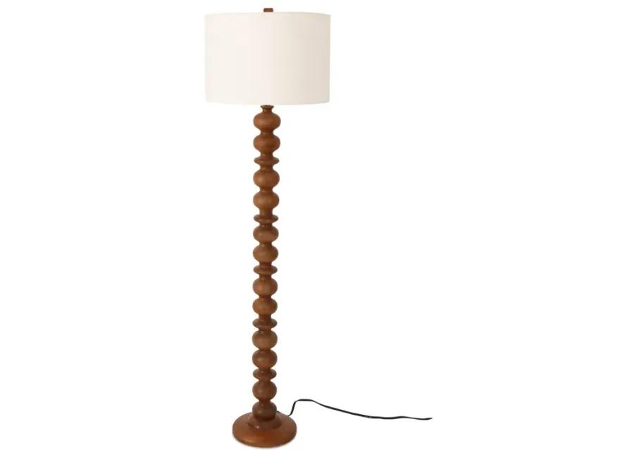 GWEN FLOOR LAMP HONEY BROWN