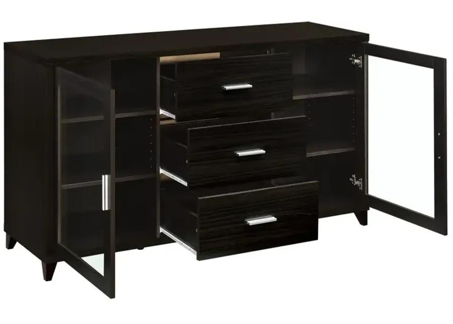 Lewes 2-door TV Stand with Adjustable Shelves Cappuccino