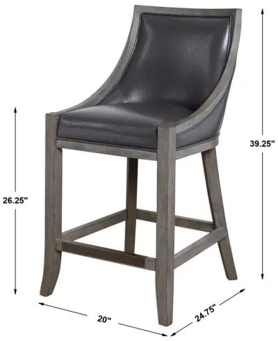 Elowen Leather Counter Stool