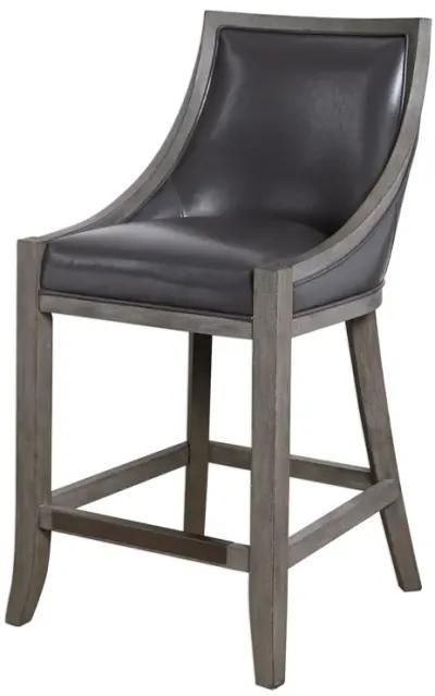 Elowen Leather Counter Stool