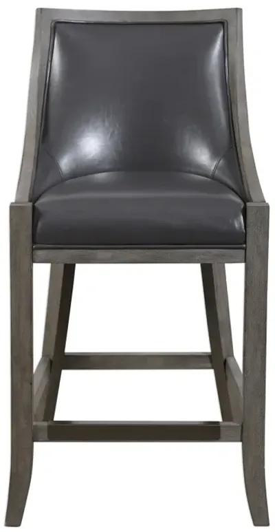 Elowen Leather Counter Stool