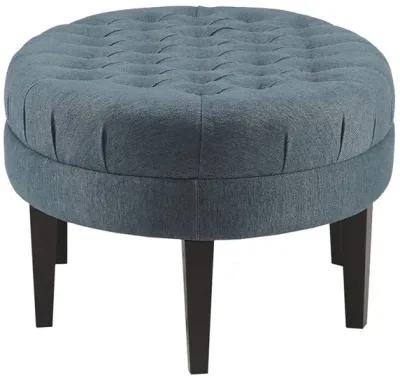 Madison Park Martin Blue Surfboard Tufted Ottoman