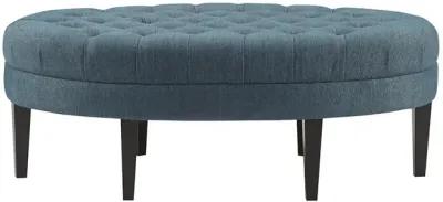 Madison Park Martin Blue Surfboard Tufted Ottoman