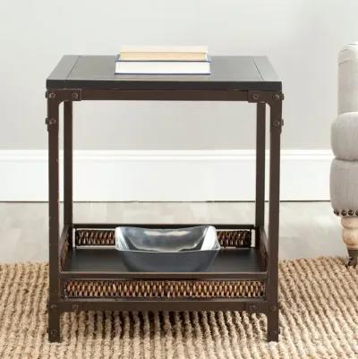 Dinesh End Table with Storage Shelf