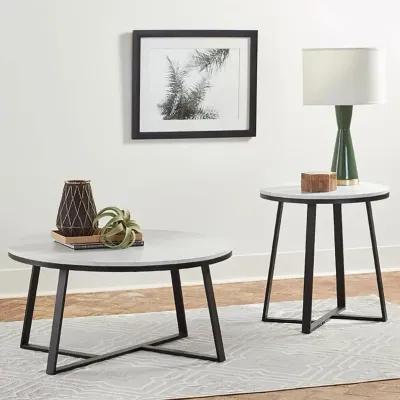 Demi Base round End Table