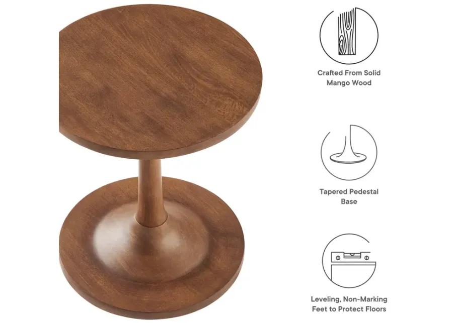 Lina Round Mango Wood Side Table