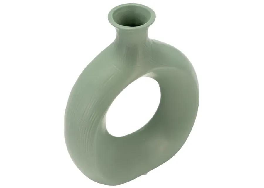 Dol, 10" Open Cut Vase,dark Sage