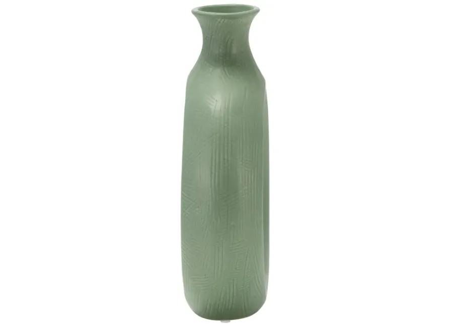 Dol, 10" Open Cut Vase,dark Sage