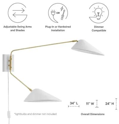 Journey 2-Light Swing Arm Wall Sconce