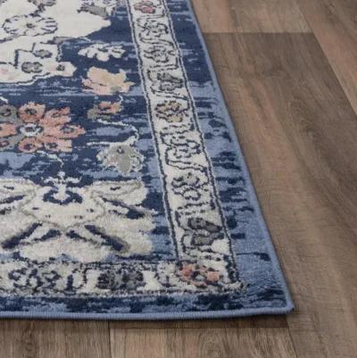 Marquise Blue  Polypropylene  8'0"x9'6" Rectangle Rug