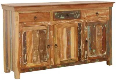 Henry 3-door Accent Cabinet Reclaimed Wood