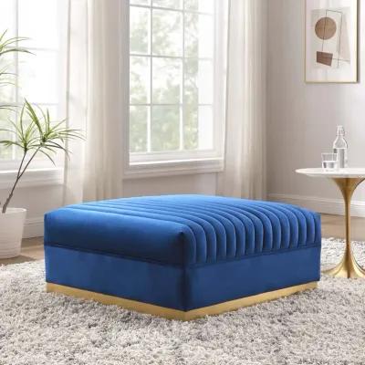 Sanguine Channel Tufted Performance Velvet Modular Sectional  Ottoman