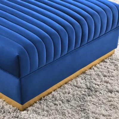 Sanguine Channel Tufted Performance Velvet Modular Sectional  Ottoman