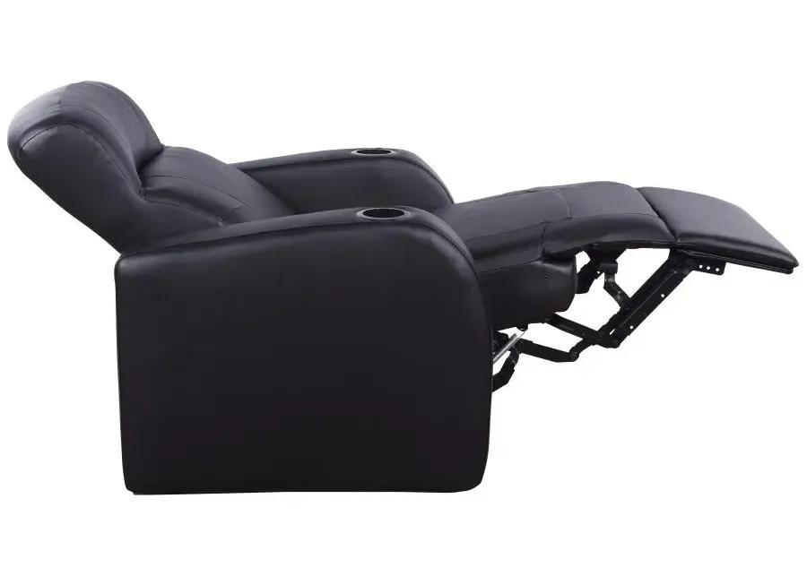 Cyrus Upholstered Recliner Living Room Set Black