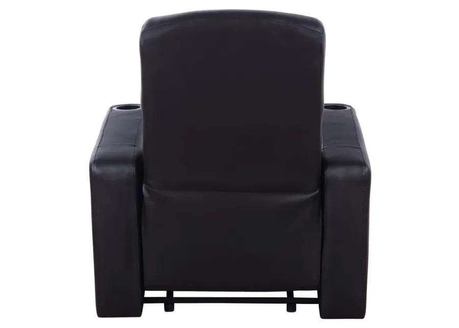 Cyrus Upholstered Recliner Living Room Set Black