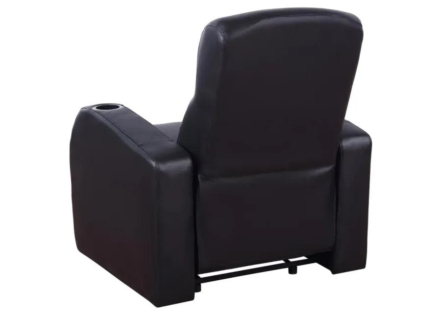 Cyrus Upholstered Recliner Living Room Set Black