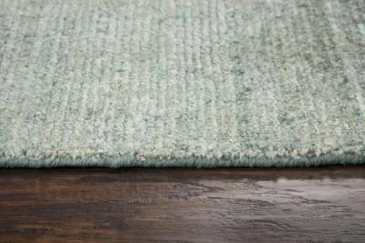 Grand Haven Aqua Solid Wool/Tencel 5' x 8' Rectangle Rug