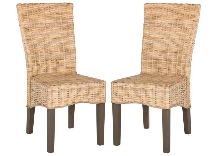 OZIAS 19''H WICKER DINING CHAIR - Set of 2