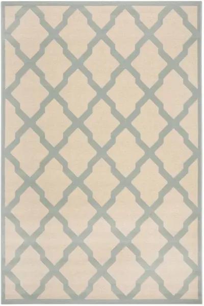 LINDEN 122 Collection LND122L-5 Cream / Aqua 5'-3" X 7'-6"