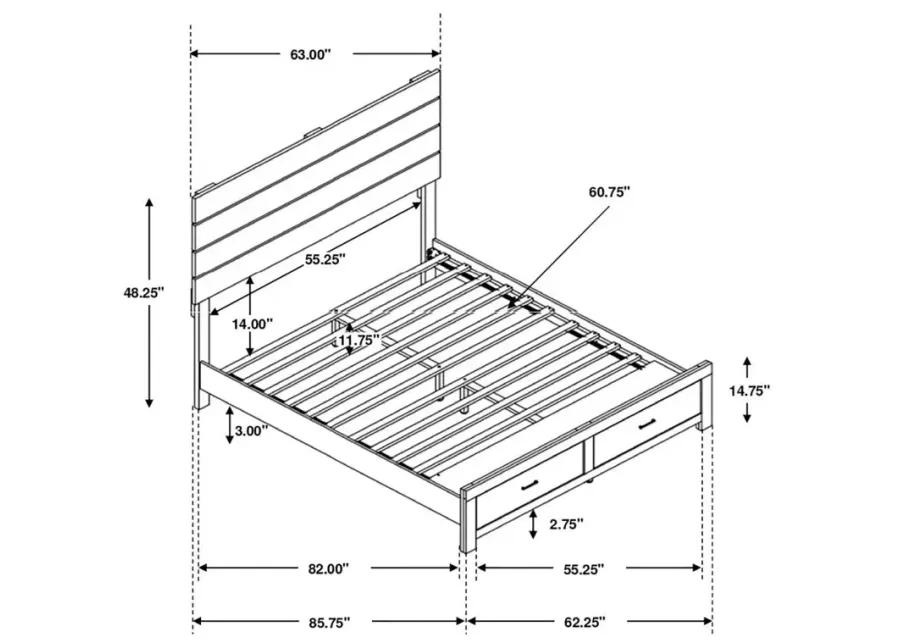 Brantford Queen Storage Bed Coastal White