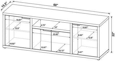 Tabby 4-door Engineered Wood 60" TV Stand Mango