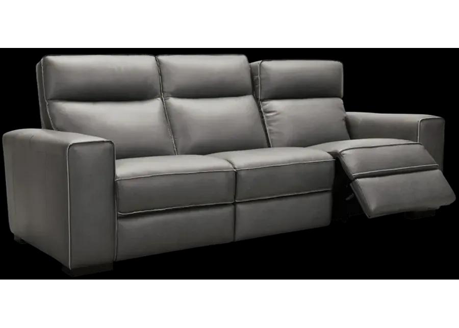 Braeburn Leather Sofa w/PWR Recline PWR Headrest