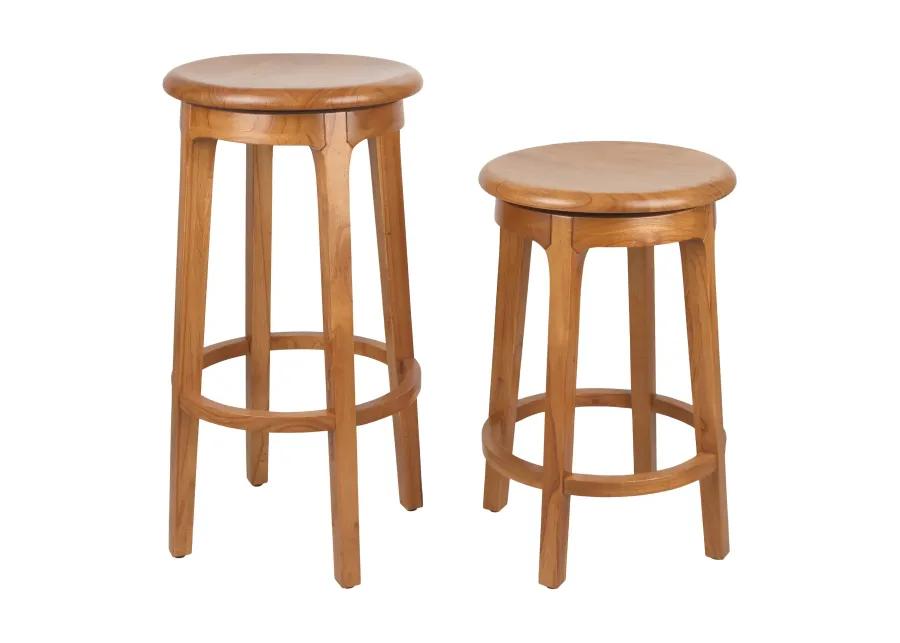 Foxy Mindi Swivel Counter Stool, Natural