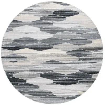 MONTAGE Collection MTG301F-7R Grey / Dark Grey 6'-7" X 6'-7" Round