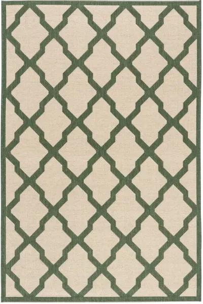 LINDEN 122 Collection LND122W-5 Cream / Green 5'-3" X 7'-6"